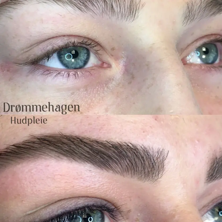 Bryn f&oslash;r og etter laminering